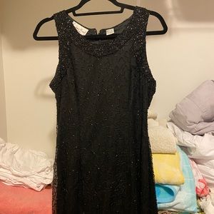 Laurence Kazar Black Beaded Dress